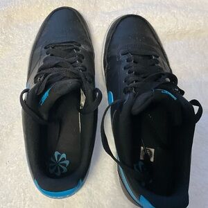 Mens NikeCourt Vision Black and Blue Sneakers